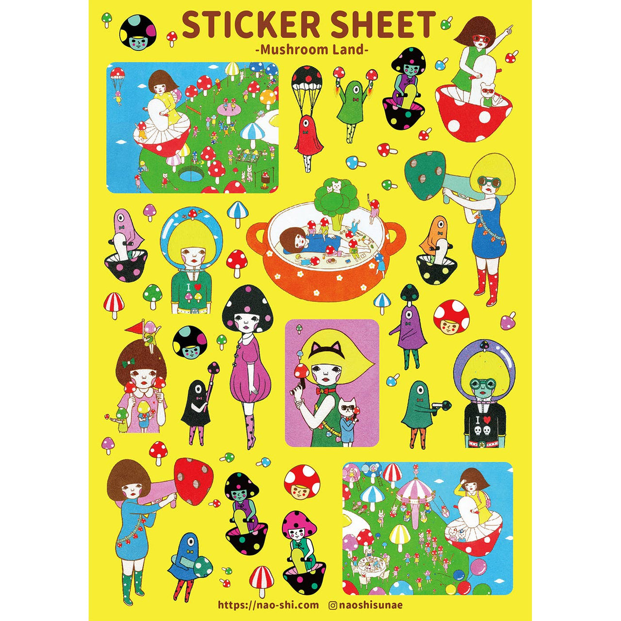 Mushroom Land | Naoshi | Sticker Sheet