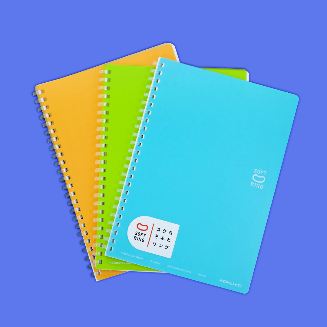 50 Sheets - Soft Ring Notebook | Kokuyo | A5 Lined Notebook