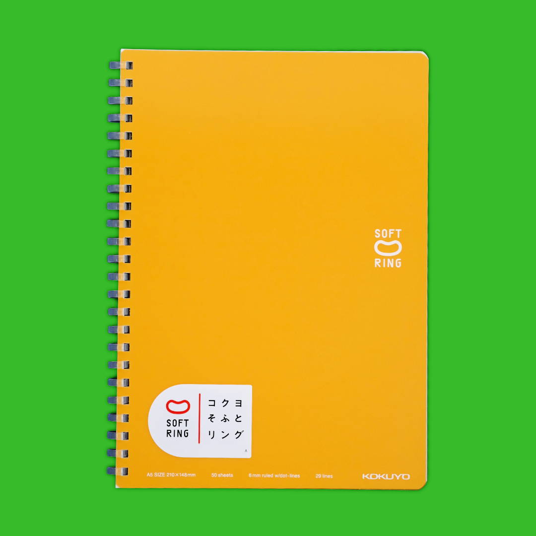 50 Sheets - Soft Ring Notebook | Kokuyo | A5 Lined Notebook