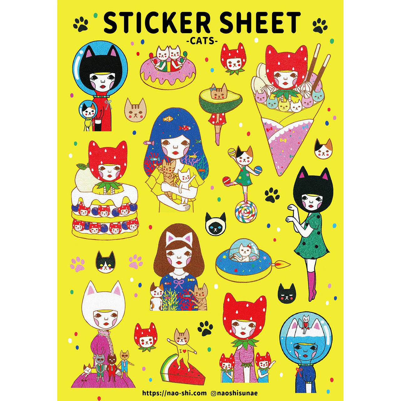 Cat Town | Naoshi | Sticker Sheet