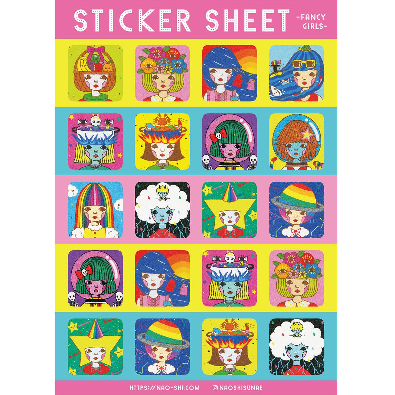 Fancy Girls | Naoshi | Sticker Sheet
