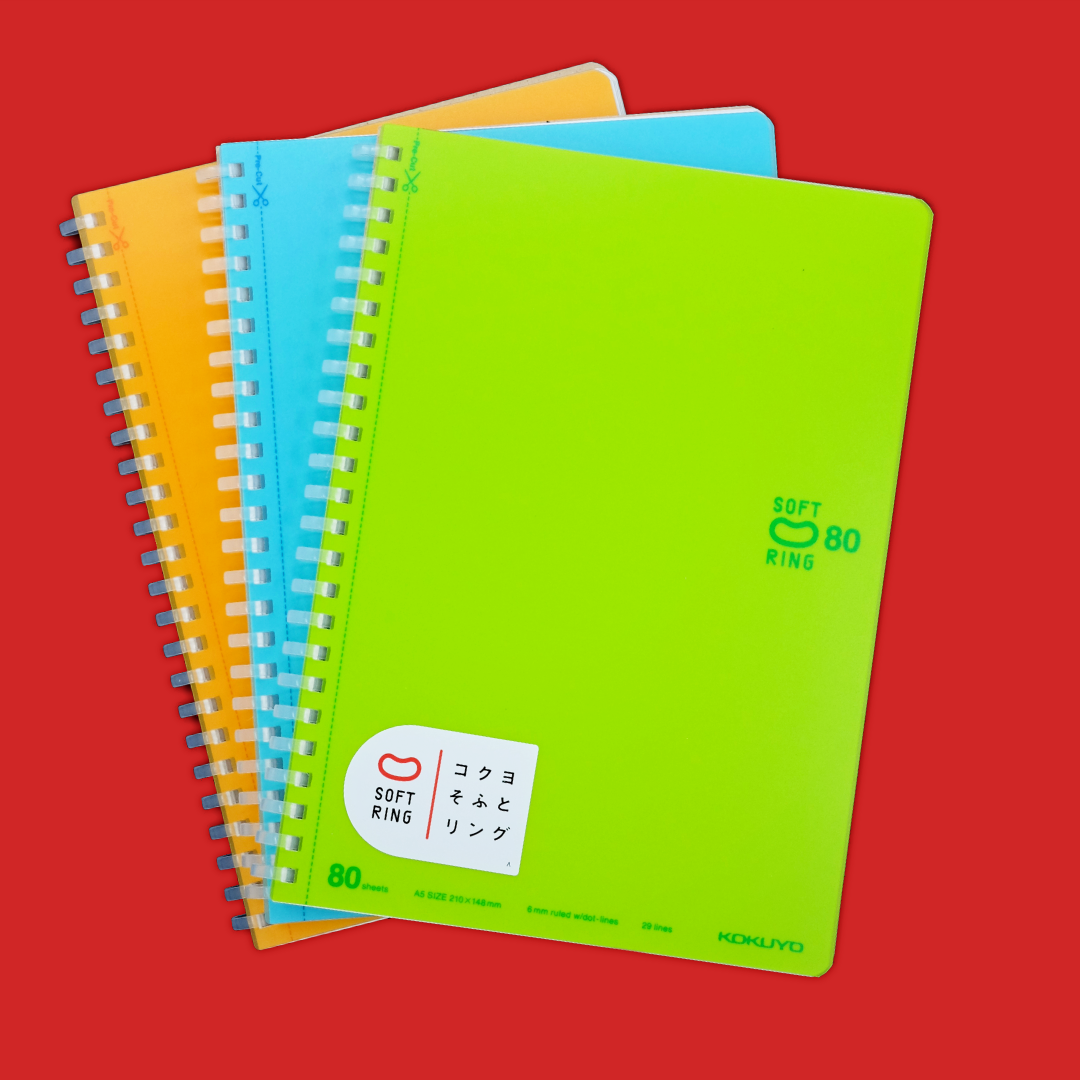 80 Sheets - Soft Ring Notebook | Kokuyo | A5 Lined Notebook