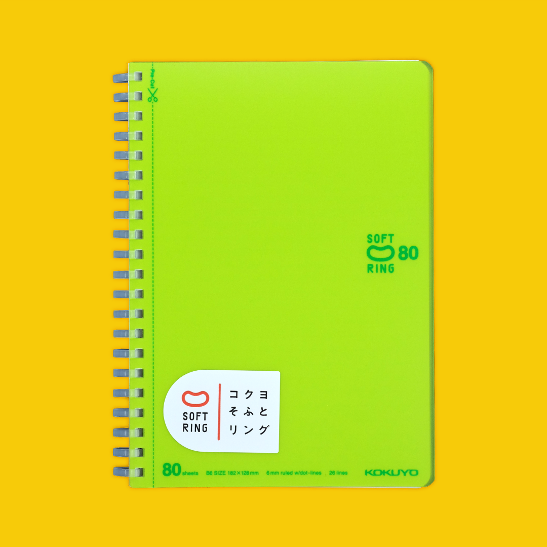 80 Sheets - Soft Ring Notebook | Kokuyo | B6 Lined Notebook