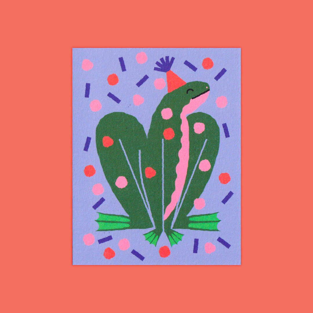 Party Frog  | Amélie Lehoux | Greeting card