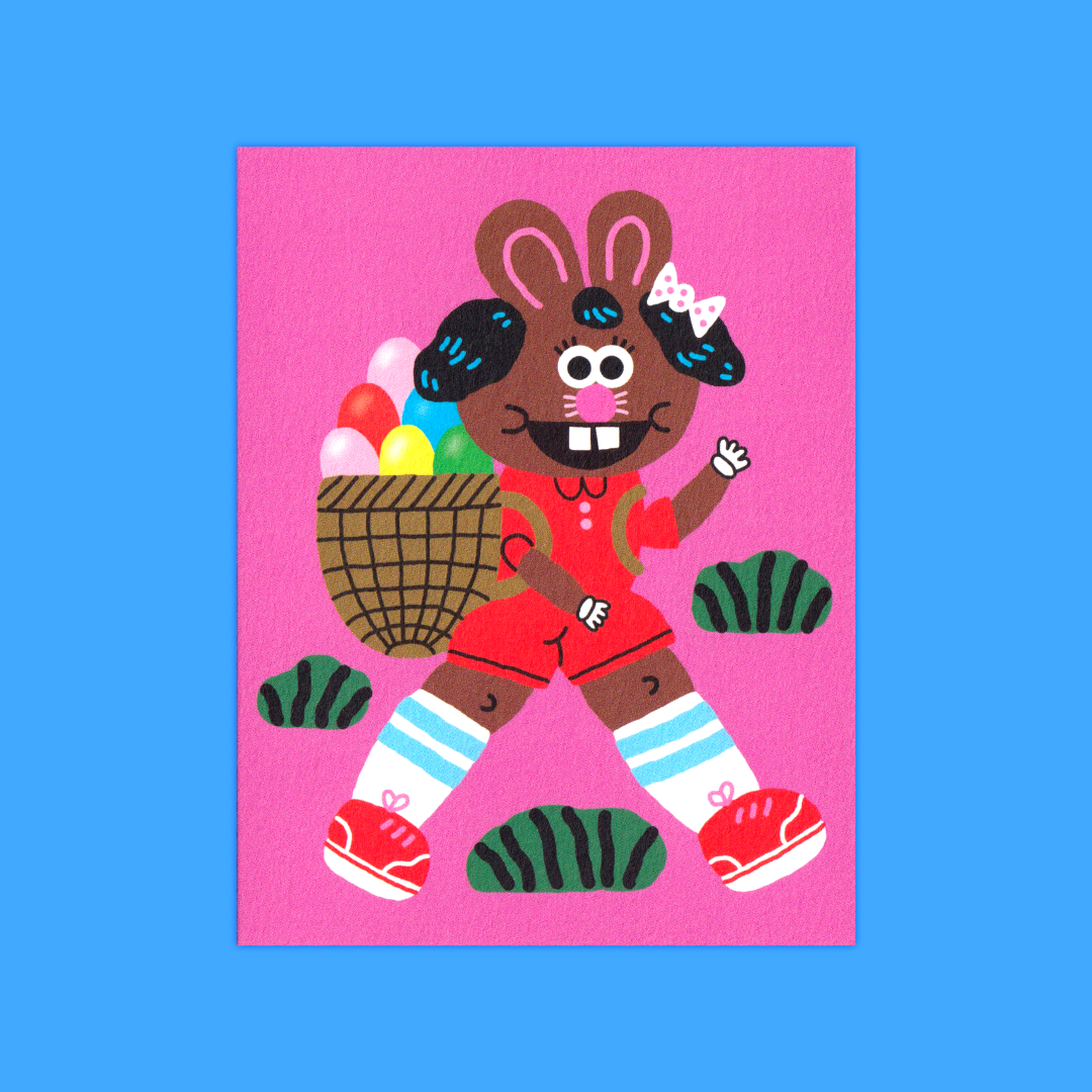 Chasse Hasse Aux Oeufs | Jürg Lindenberger | Greeting card