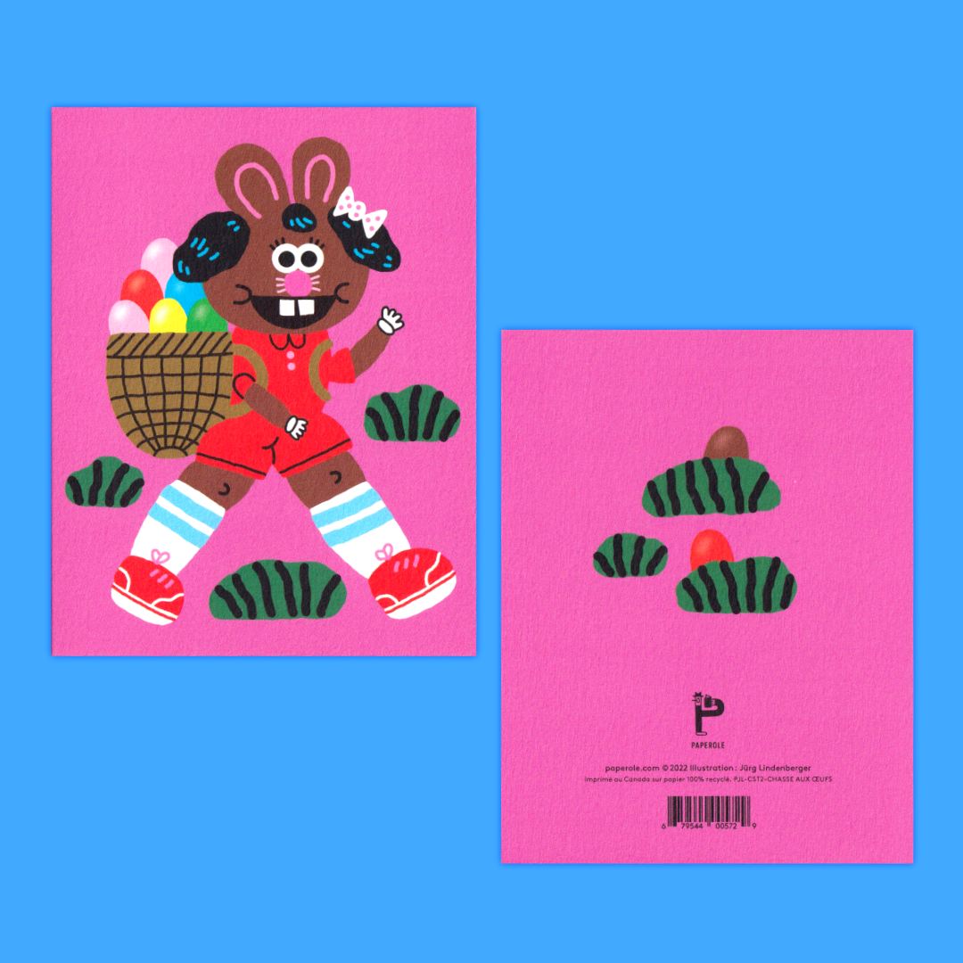 Chasse Hasse Aux Oeufs | Jürg Lindenberger | Greeting card