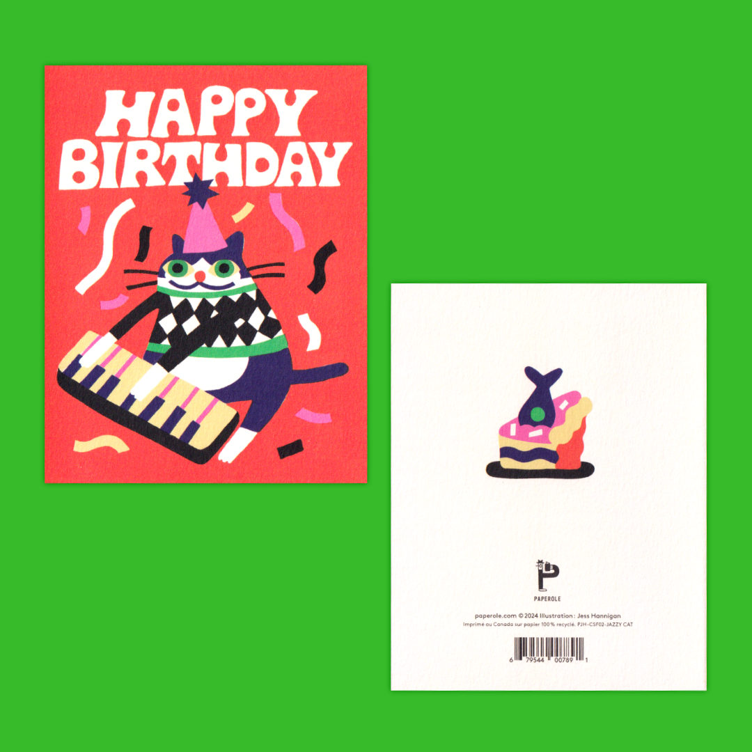 Jazzy Cat | Jess Hannigan | Greeting card