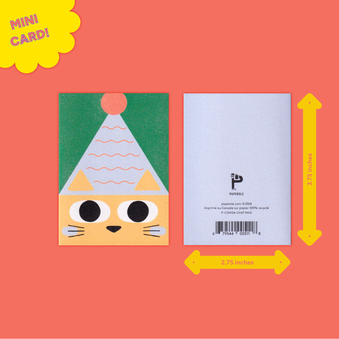 Cat | Paperole | Miniature Greeting Card