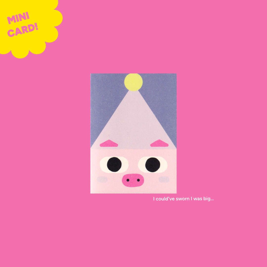 Piggy | Paperole | Miniature Greeting Card