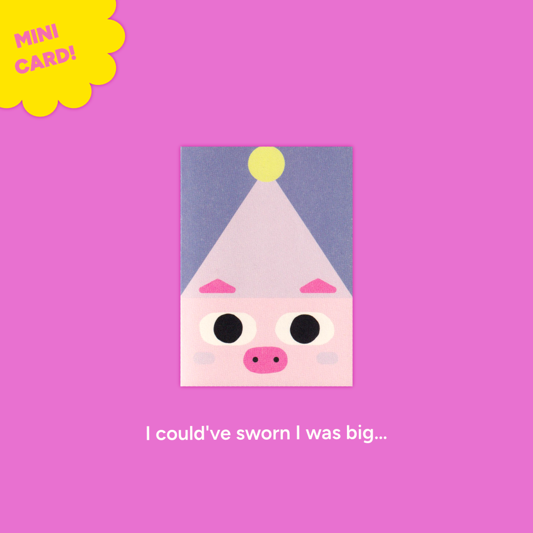 Piggy | Paperole | Miniature Greeting Card
