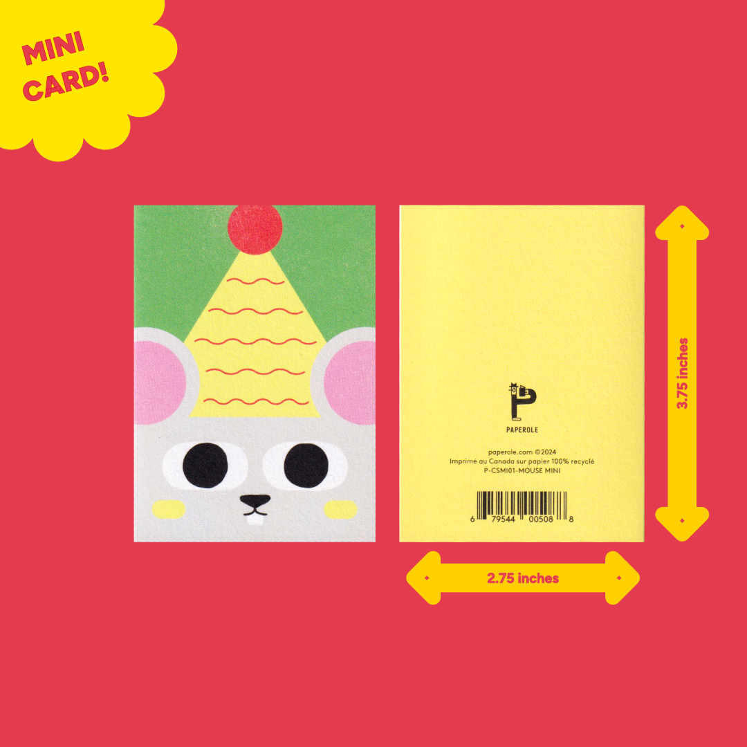 Mouse | Paperole | Miniature Greeting Card
