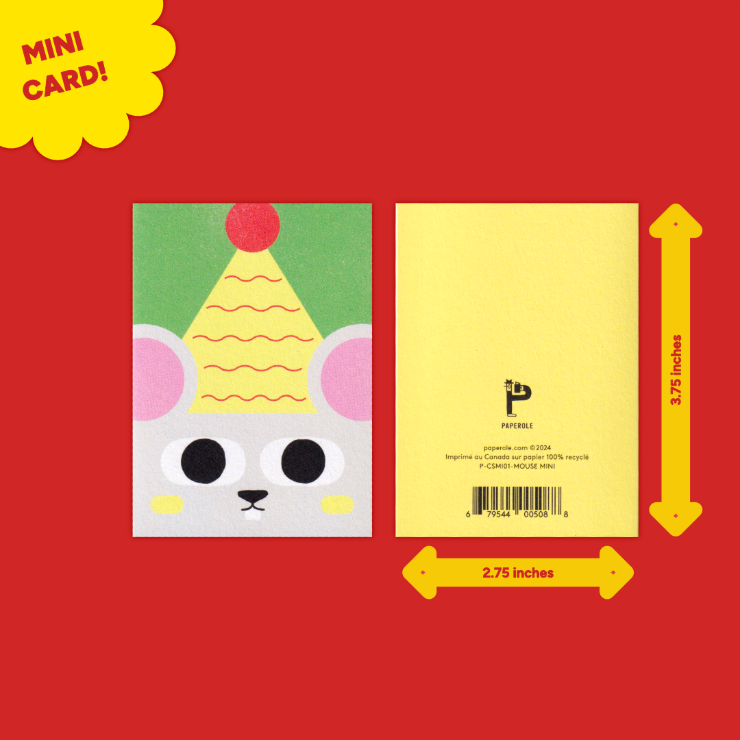 Mouse | Paperole | Miniature Greeting Card