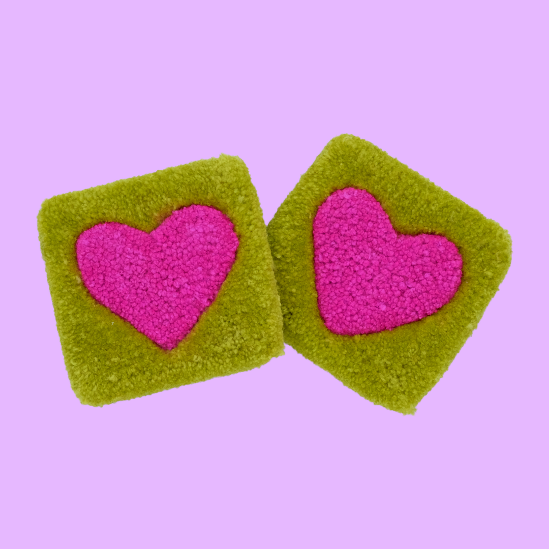 Heart Mug Rugs | Hi Cutie