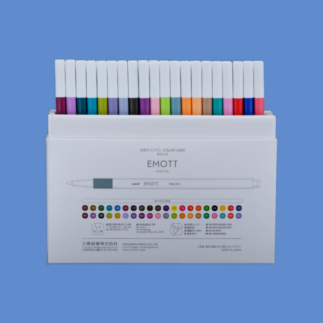 EMOTT 40 Color Set | Mitsubishi Pencil | Pen Set