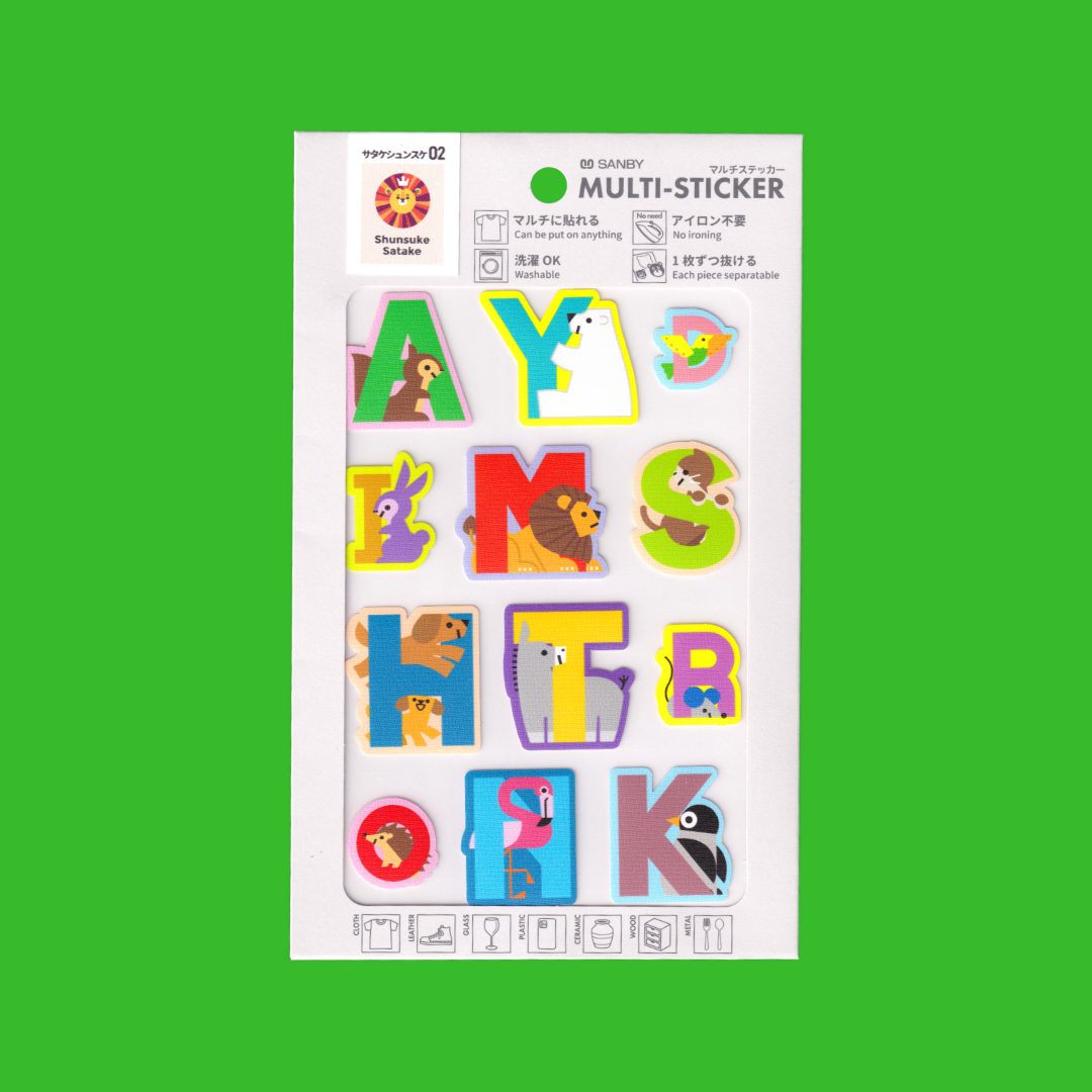 Alphabet & Animals | Shunsuke Satake | Sticker Sheet