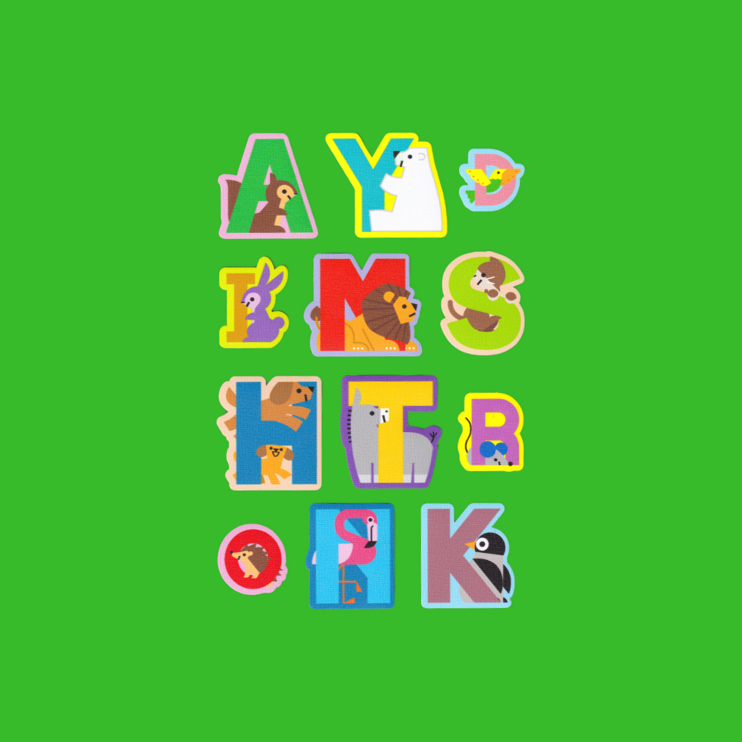 Alphabet & Animals | Shunsuke Satake | Sticker Sheet