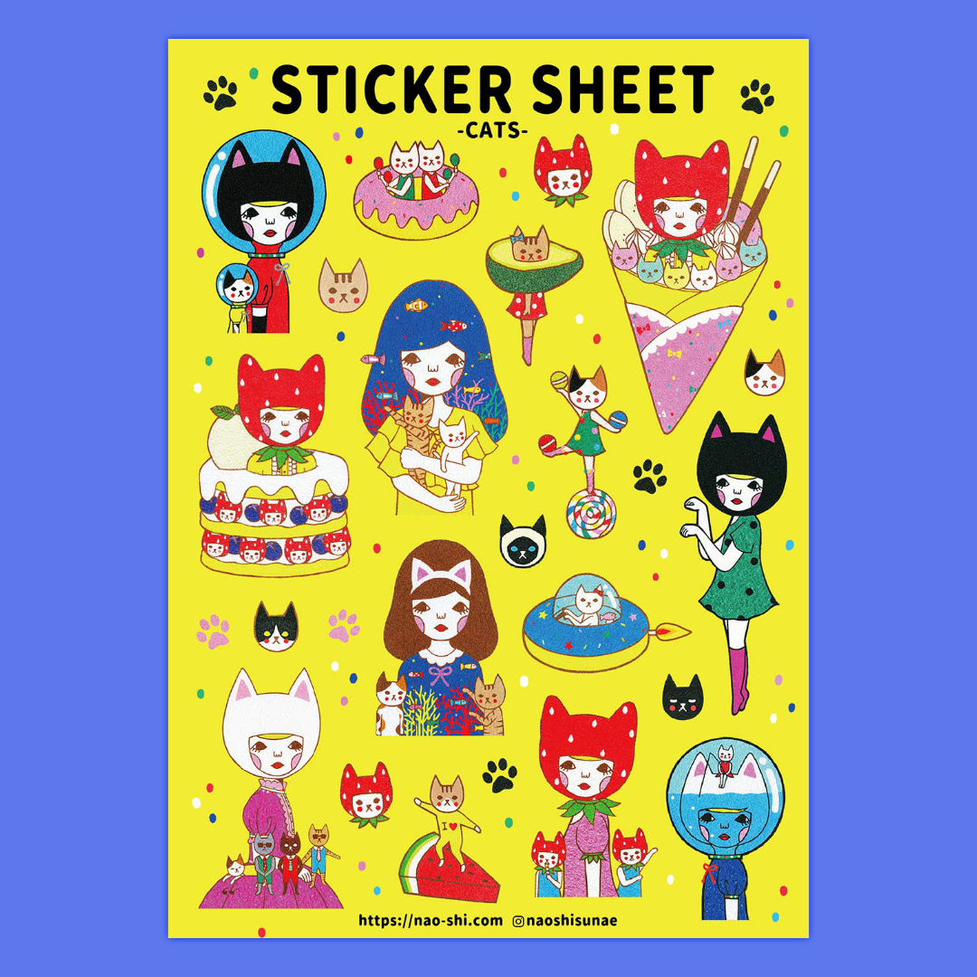 Cat Town | Naoshi | Sticker Sheet