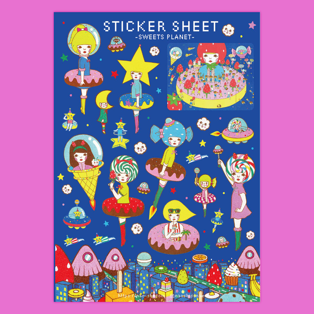 Sweets in Space | Naoshi | Sticker Sheet