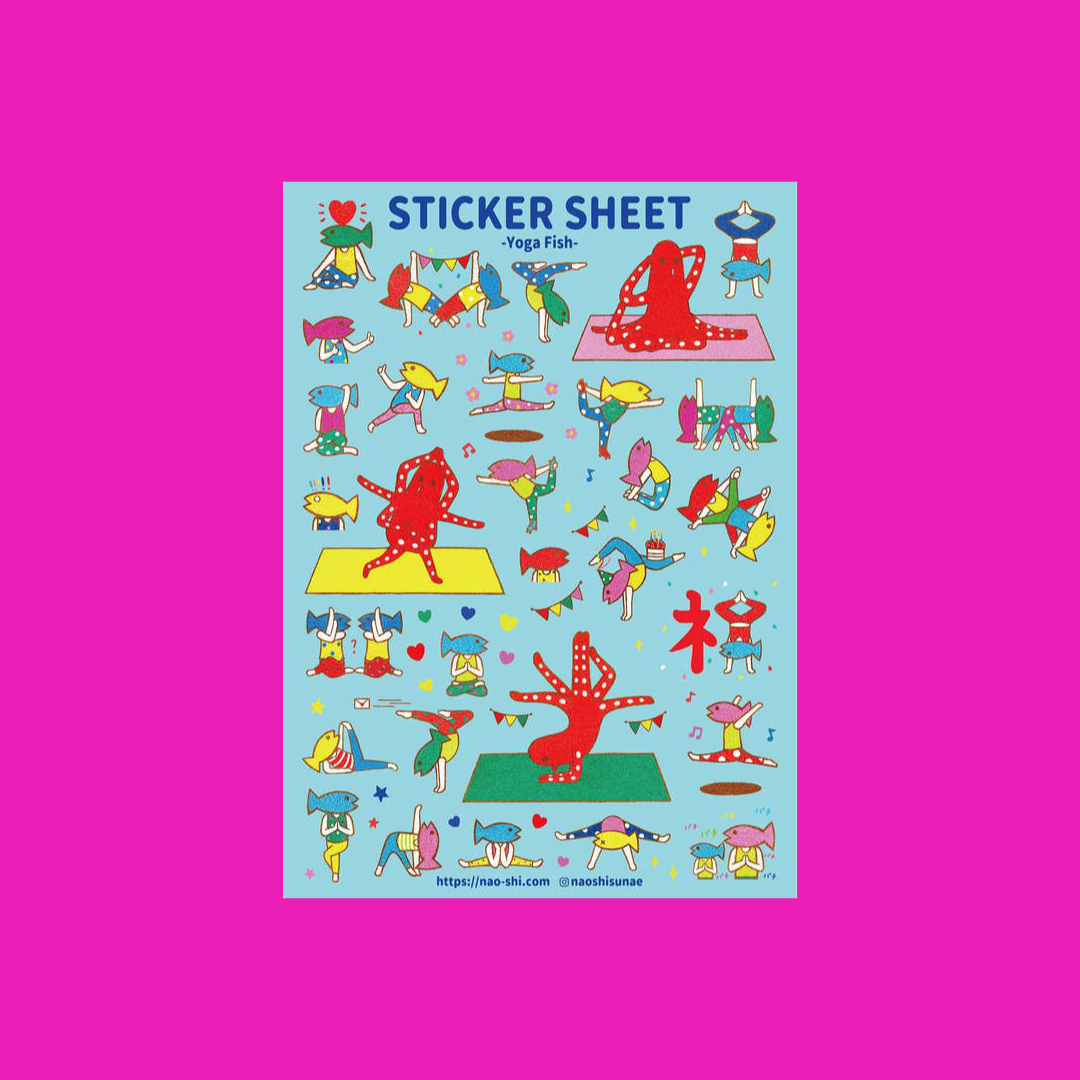 Yoga Fish | Naoshi | Sticker Sheet