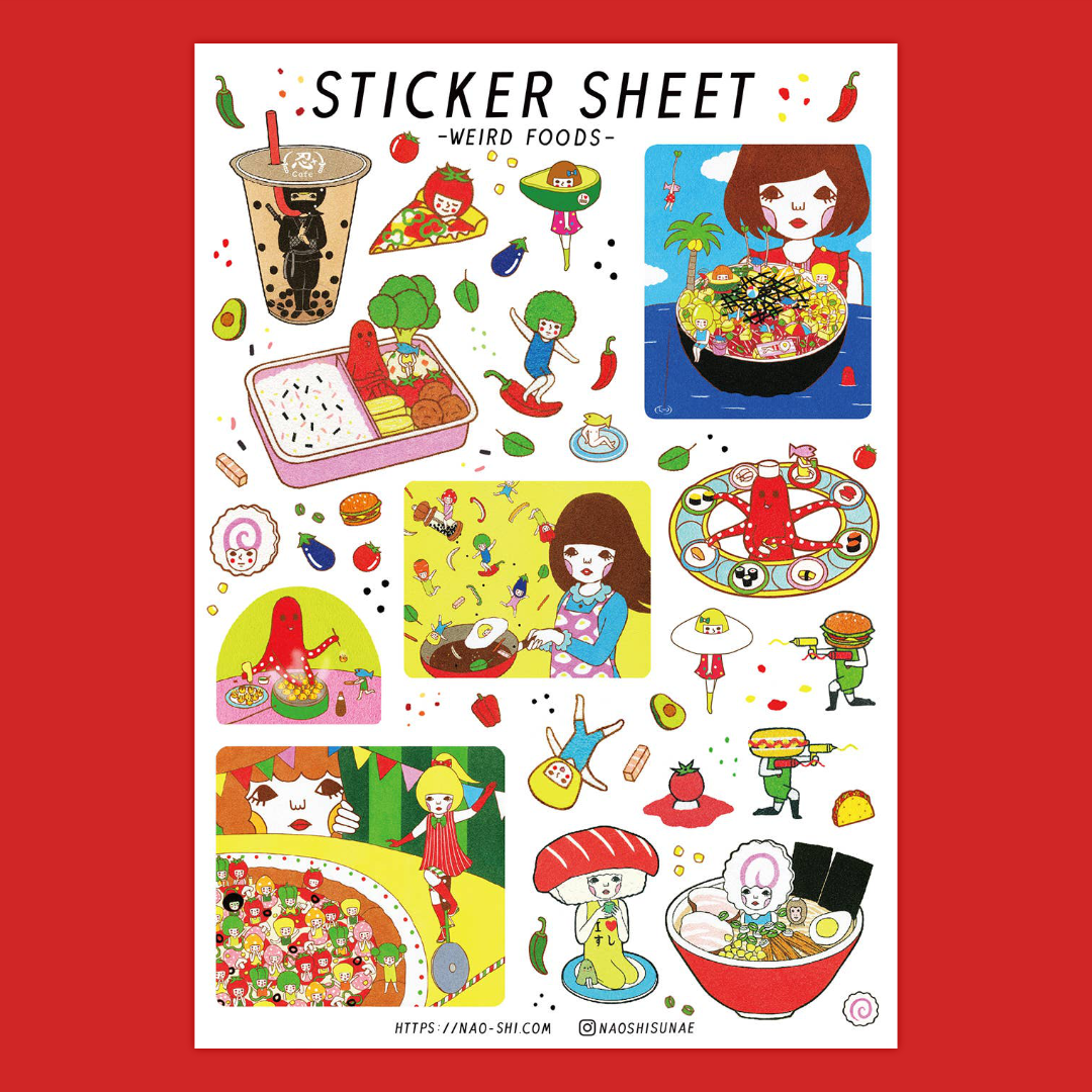 Weird Foods | Naoshi | Sticker Sheet