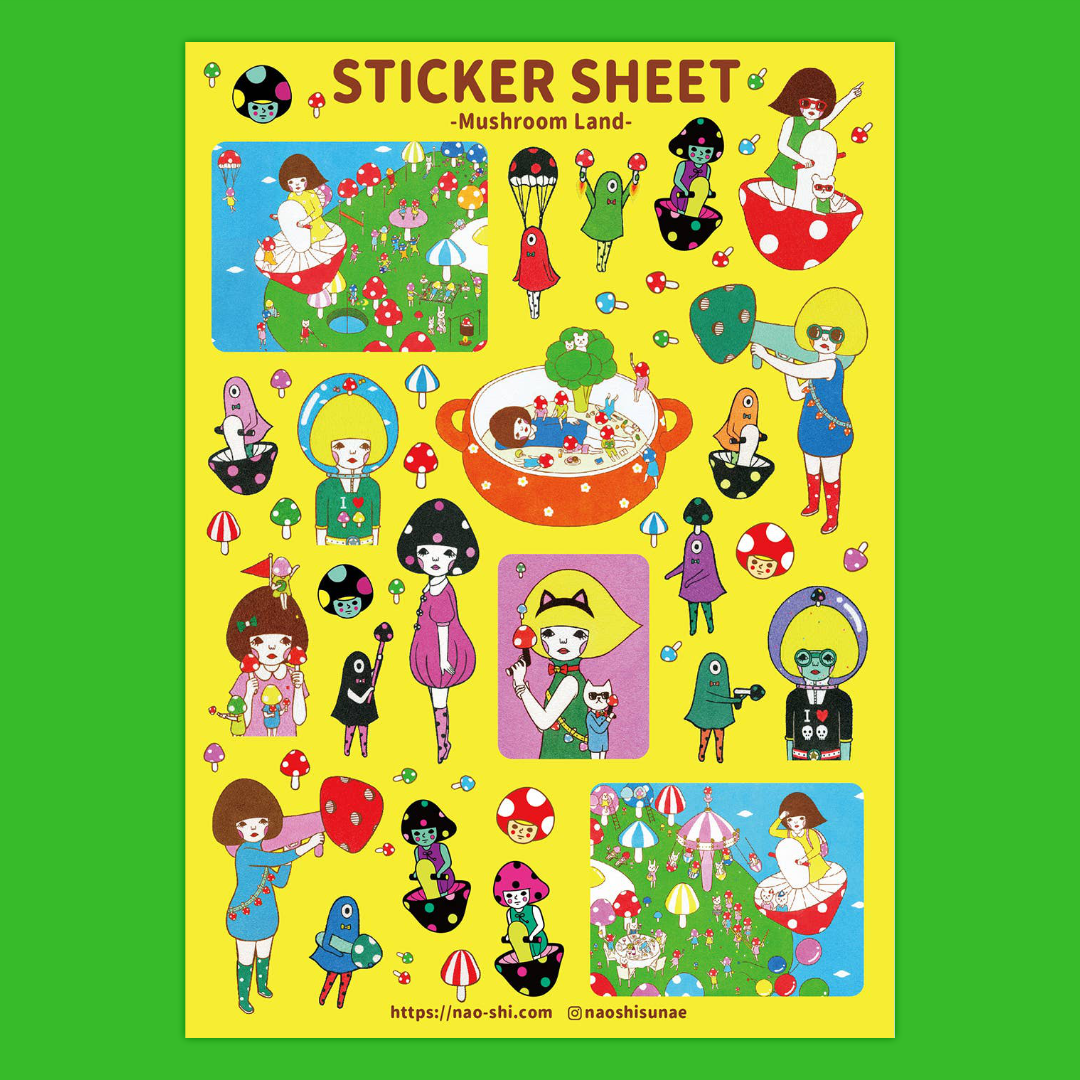 Mushroom Land | Naoshi | Sticker Sheet