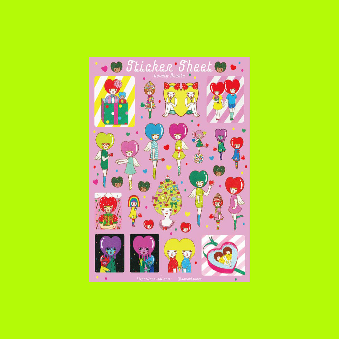 Lovely Hearts | Naoshi | Sticker Sheet