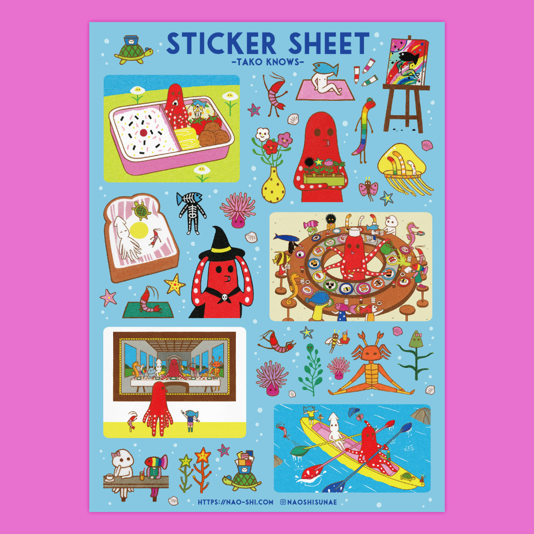 Tako Knows | Naoshi | Sticker Sheet