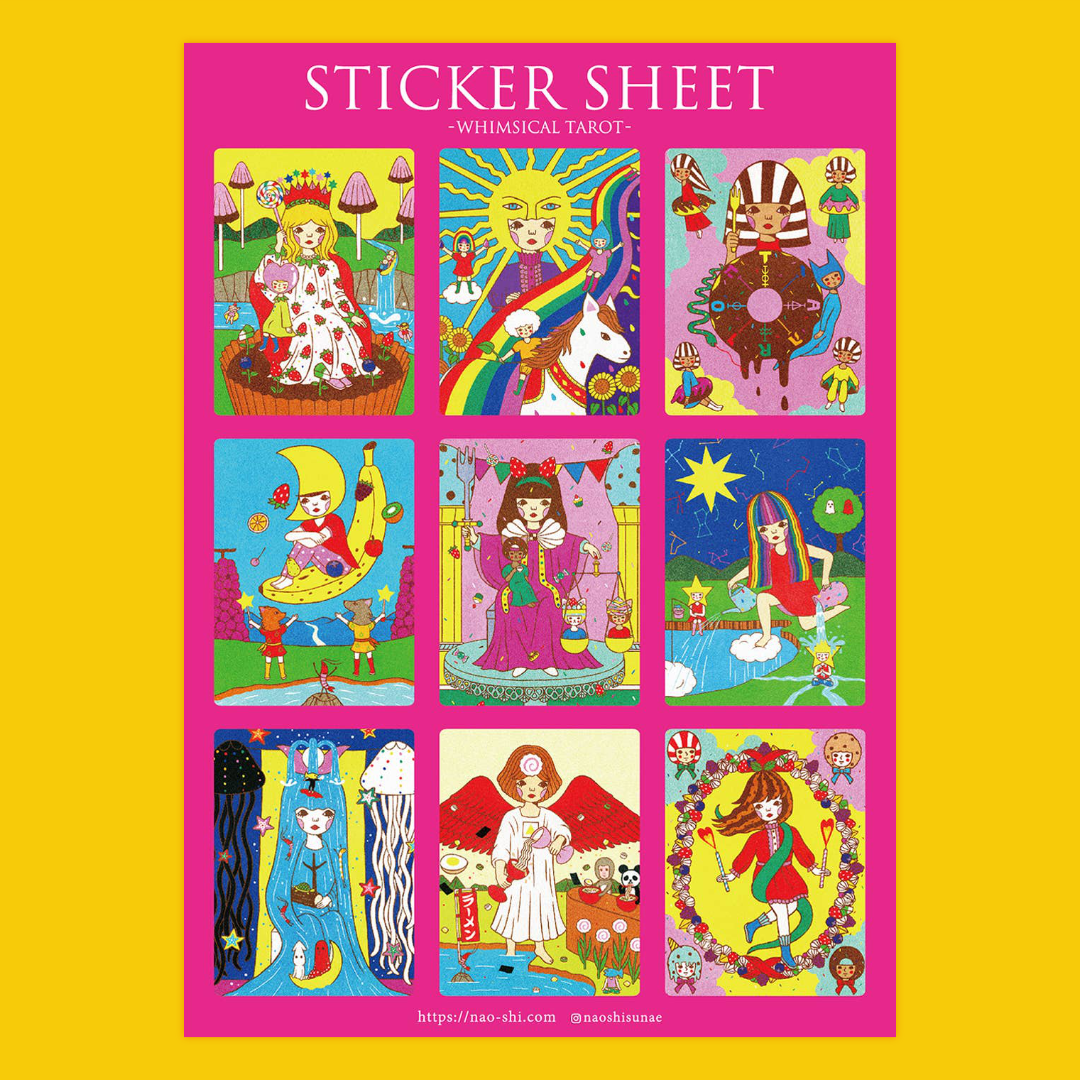 Whimsical Tarot / Pink | Naoshi | Sticker Sheet