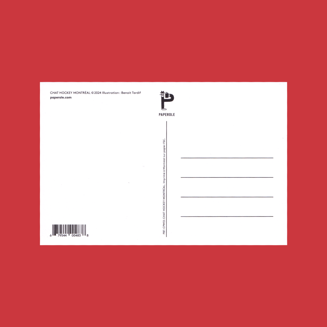 Montreal Hockey | Benoit Tardif | Postcard