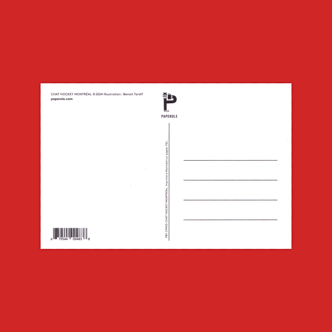 Montreal Hockey | Benoit Tardif | Postcard