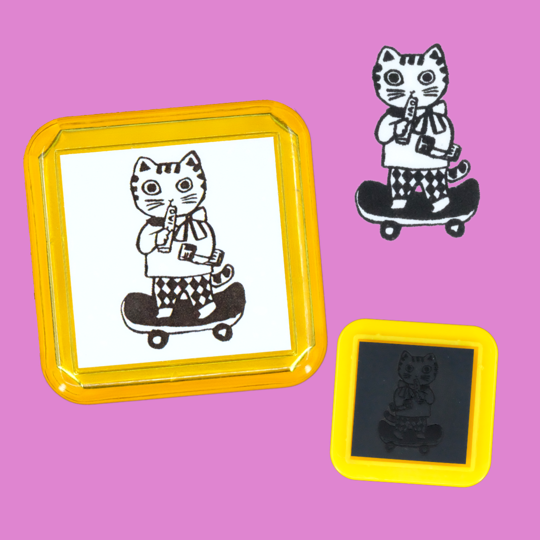 Skater Cat | Yumi Kitagishi | Stamp