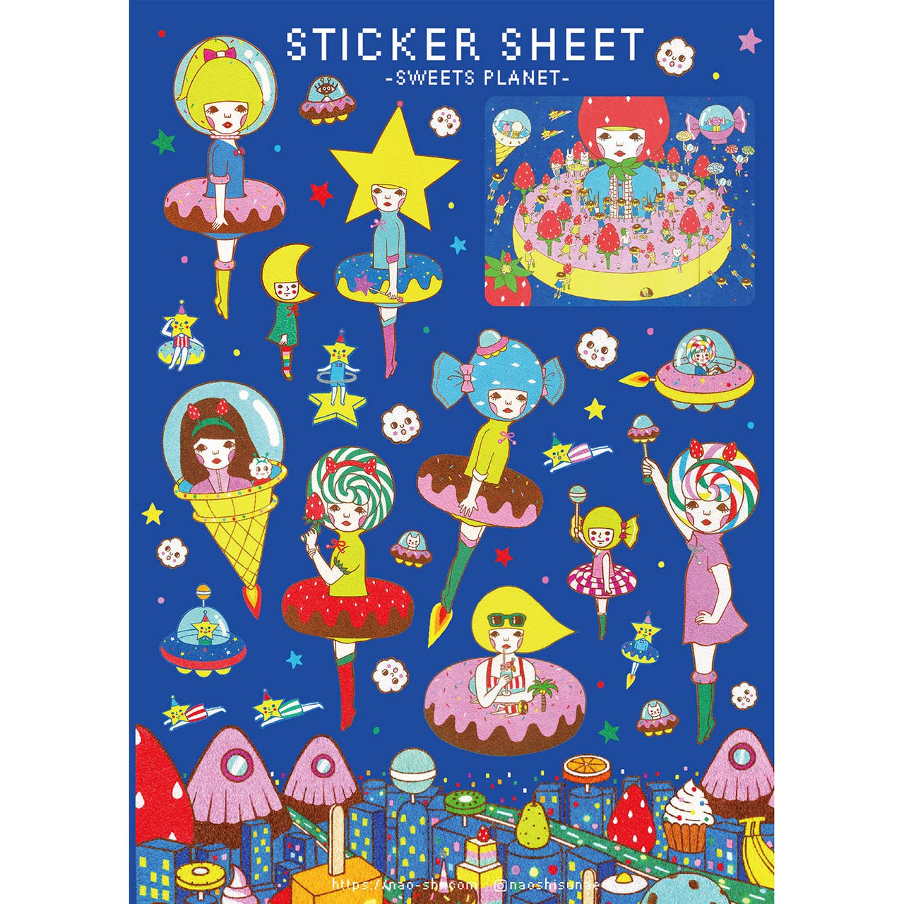 Sweets in Space | Naoshi | Sticker Sheet