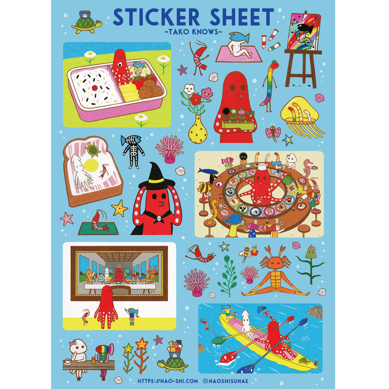 Tako Knows | Naoshi | Sticker Sheet